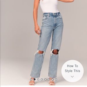 Abercrombie & Fitch 90s Ultra High Rise Straight Jeans